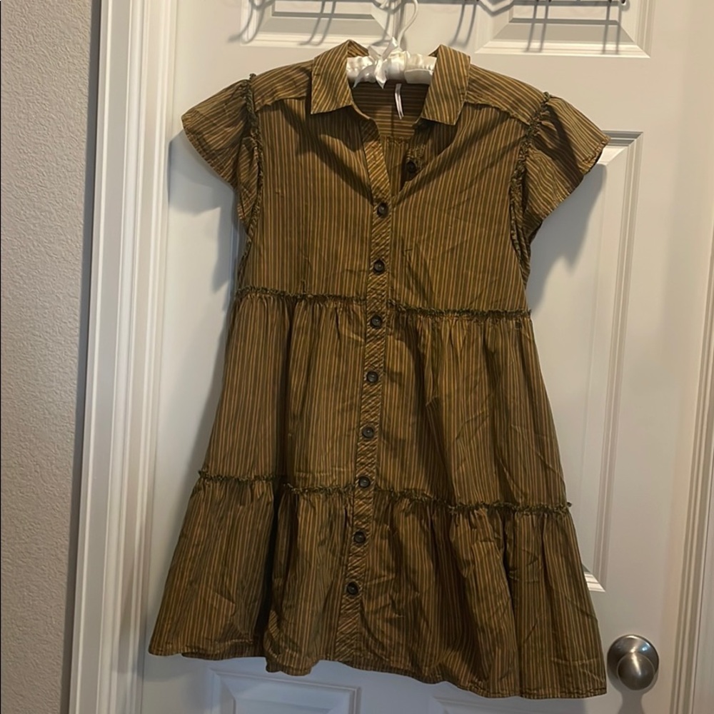 Free People Collared Button-up Dress